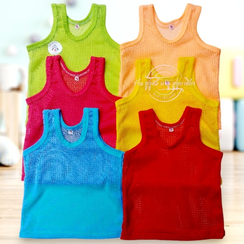 ( เเพ็ค 3 ตัว / 6 ตัว / 12 ตัว ) เสื้อกล้ามมีรู เสื้อกล้ามในตำนาน_Stock-94