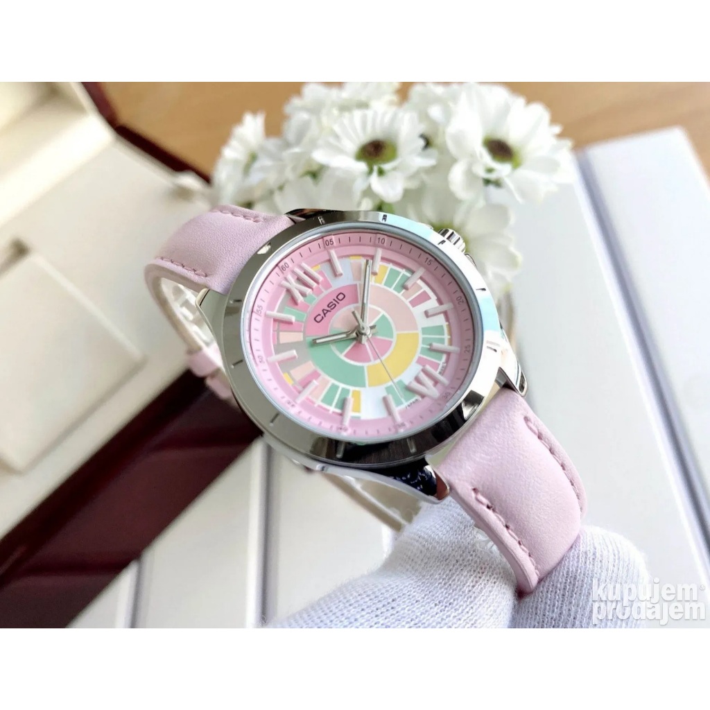 Casio นาฬิกาข้อมือผู้หญิง รุ่น LTP-E129L-4ADF Lady Watch Quartz