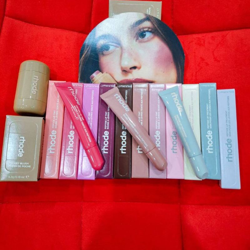ลดสูงสุด1000เก็บโค้ดหน้าร้านหรือทักแชท RHODE Peptide Lip Tint , lip peptide treatment , pocket Blush the natural flush