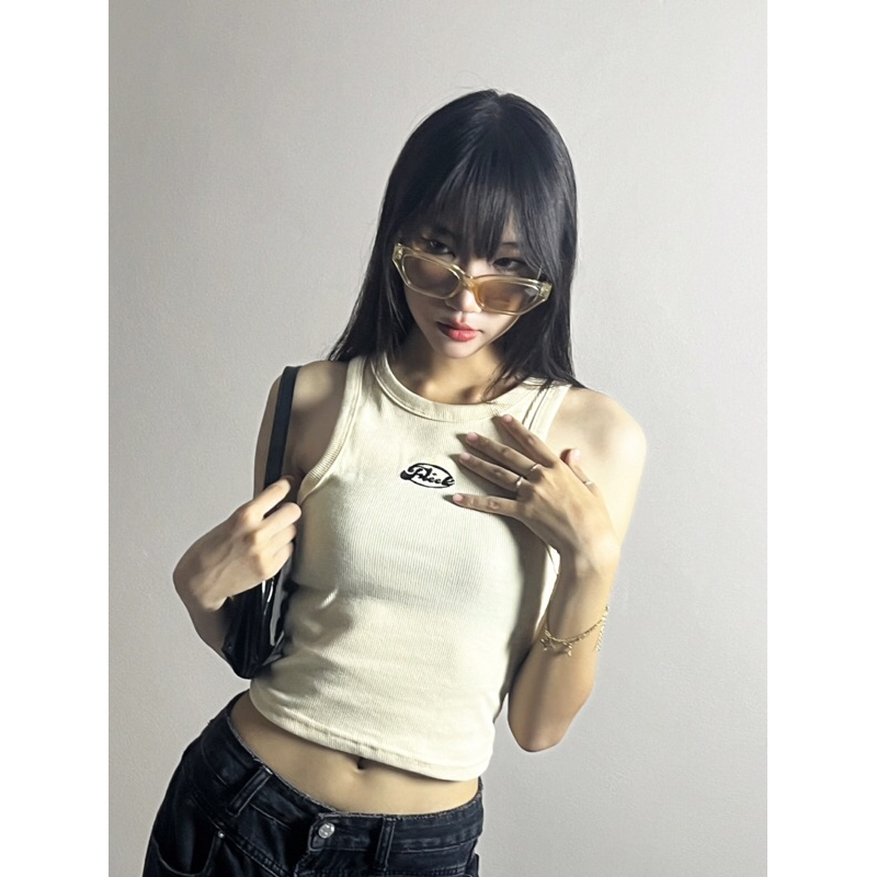 - Tank Top - เสื้อกล้ามผ้าร่อง Cotton 100% ปัก FLEEK