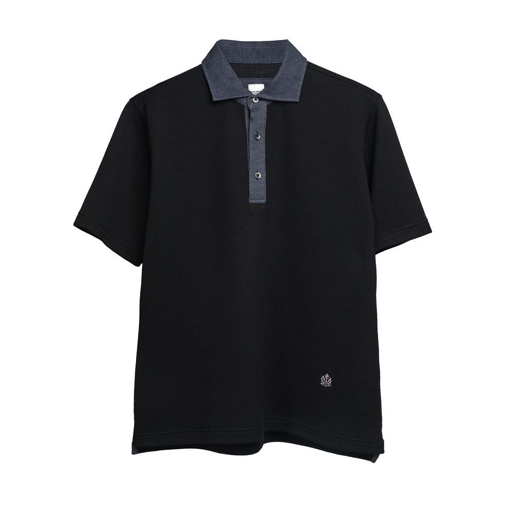 TAKEO KIKUCHI เสื้อโปโล TEXTURED CONTRAST POLO SHIRT