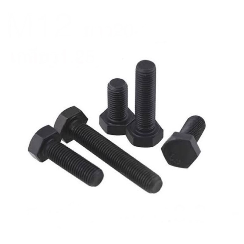 (แพ็ค 1 ตัว) สกรูหัวเหลี่ยม เกลียวหุน ดำ ขนาด 9/16