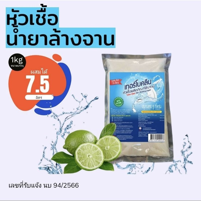 [จับคู่สุดคุ้ม] หัวเชื้อน้ำยาล้างจานเทอร์โบคลีน (TurboClean) สูตรเข้มข้นกลิ่นมะนาว + สูตรอนามัย ผสมได้มากกว่าถึง 15 ลิตร
