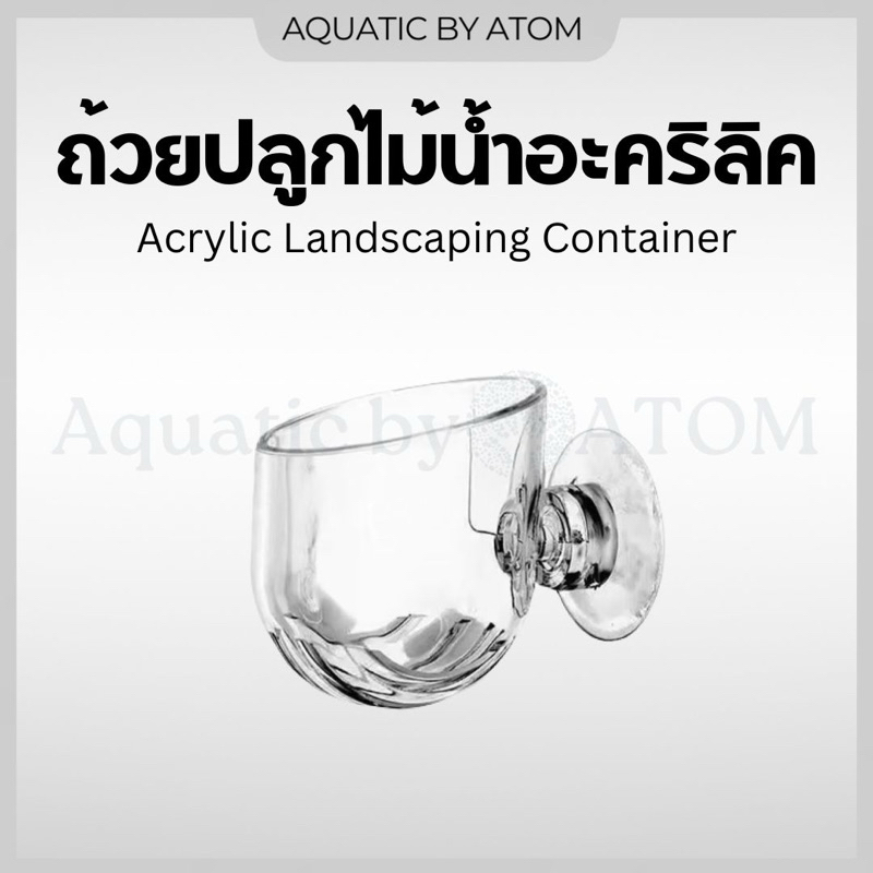(พร้อมส่ง) ถ้วยปลูกไม้น้ำ ถ้วยให้หนอนแดง ทำจากอะคริลิค