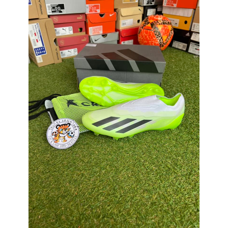 Adidas X Crazyfast.1 Laceless FG Crazy Rush Pack รองเท้าฟุตบอล อดิดาส ตัวท็อปไร้เชือก ของแท้ มือ1
