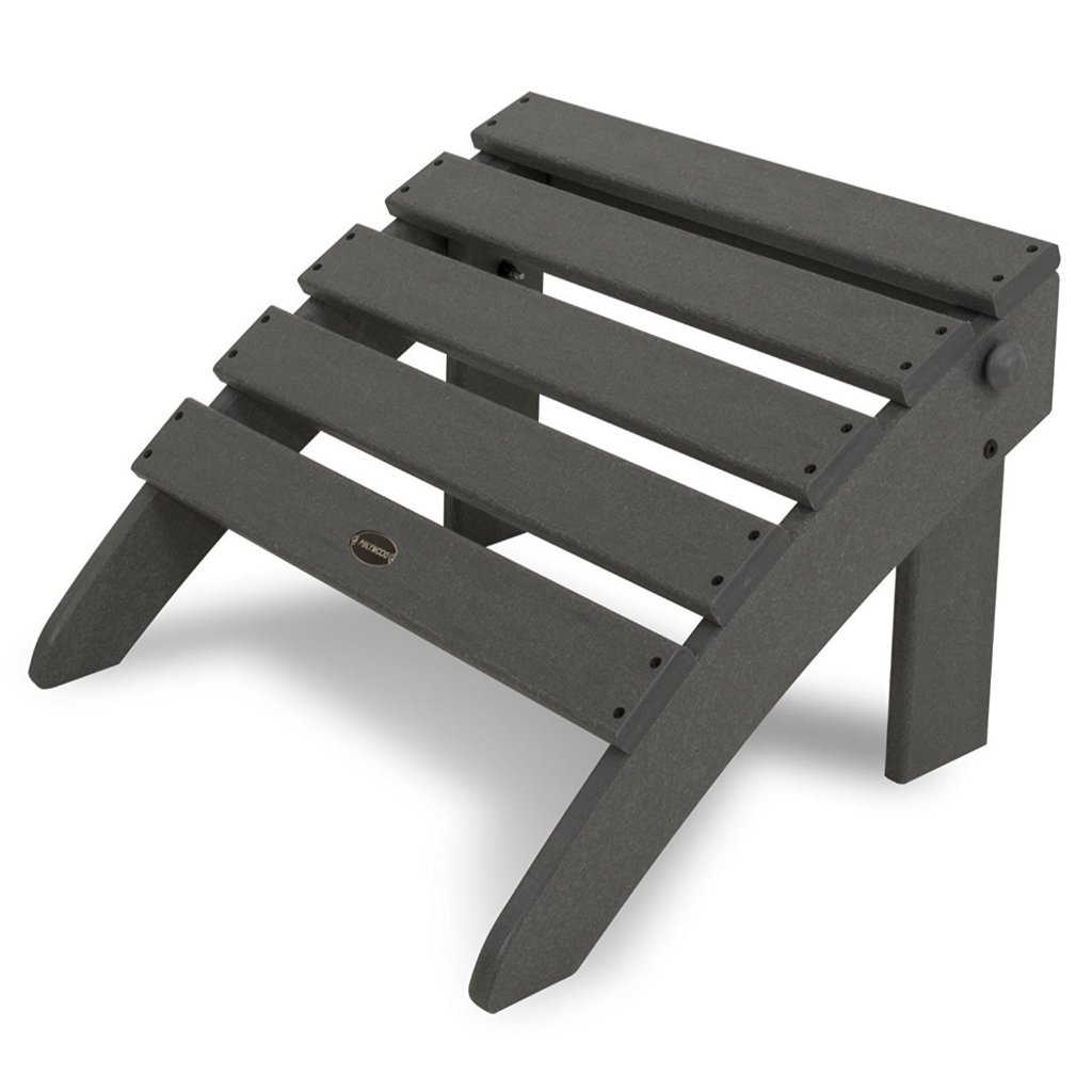 POLYWOOD : PLWOT53GY* ที่วางเท้า POLYWOOD Classic Folding Ottoman, Slate Grey