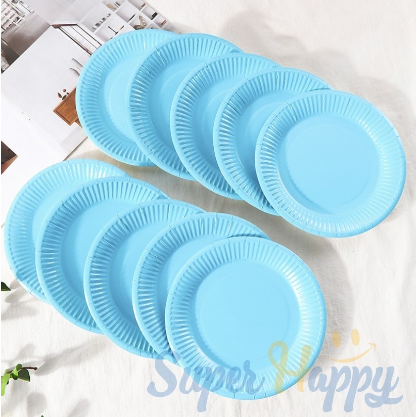 จานกระดาษ 7 นิ้ว(แพ็ค10ใบ) สีพื้น แบบใช้แล้วทิ้ง หรือสำหรับงาน DIY - รูปที่ 3