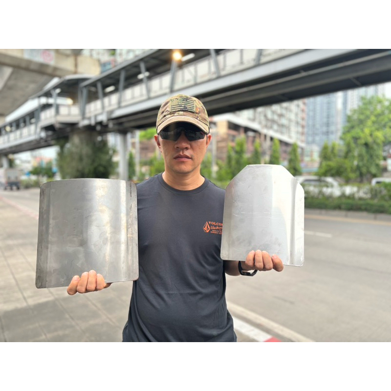 แผ่นเหล็กเกราะสแตนเลสหนา 2 มิล(ขายเป็นคู่)