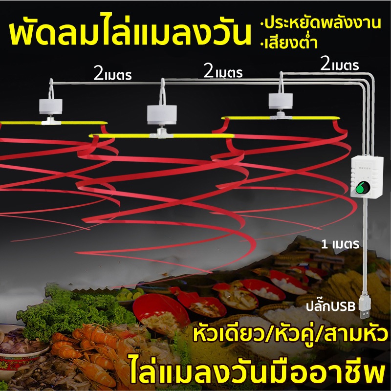 *ประหยัดพลังงาน*พัดลมไล่แมลงวัน เสียงต่ำ ไล่แมลงวันมืออาชีพ มีหลายแบบให้เลือก  ปลั๊กUSB พัดลมแขวนไล่แมลงวัน