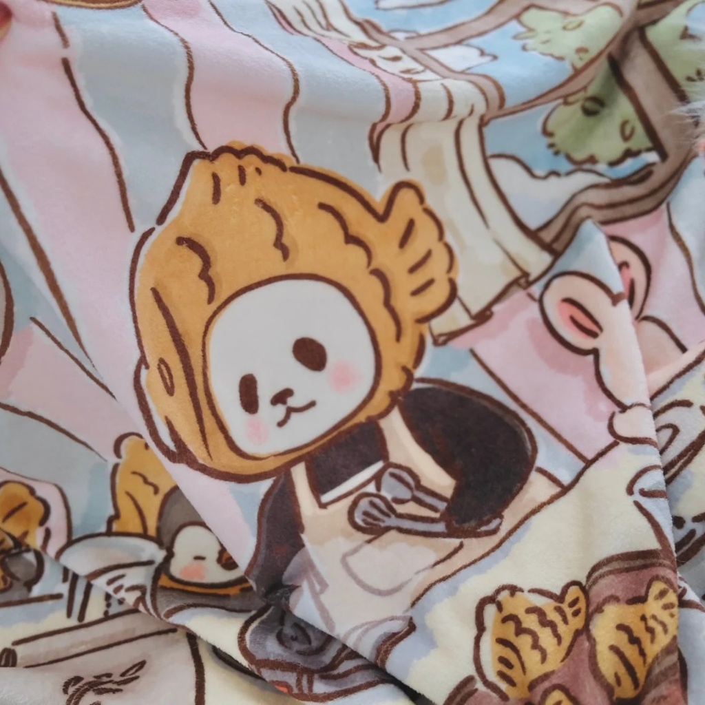ผ้าห่ม Planet Bear ผ้านุ่มผืนใหญ่ ลายรวมคาแรกเตอร์