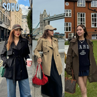 MALIMAYS - Mayfair Trench Coat เสื้อเทรนโค้ททรงสั้น