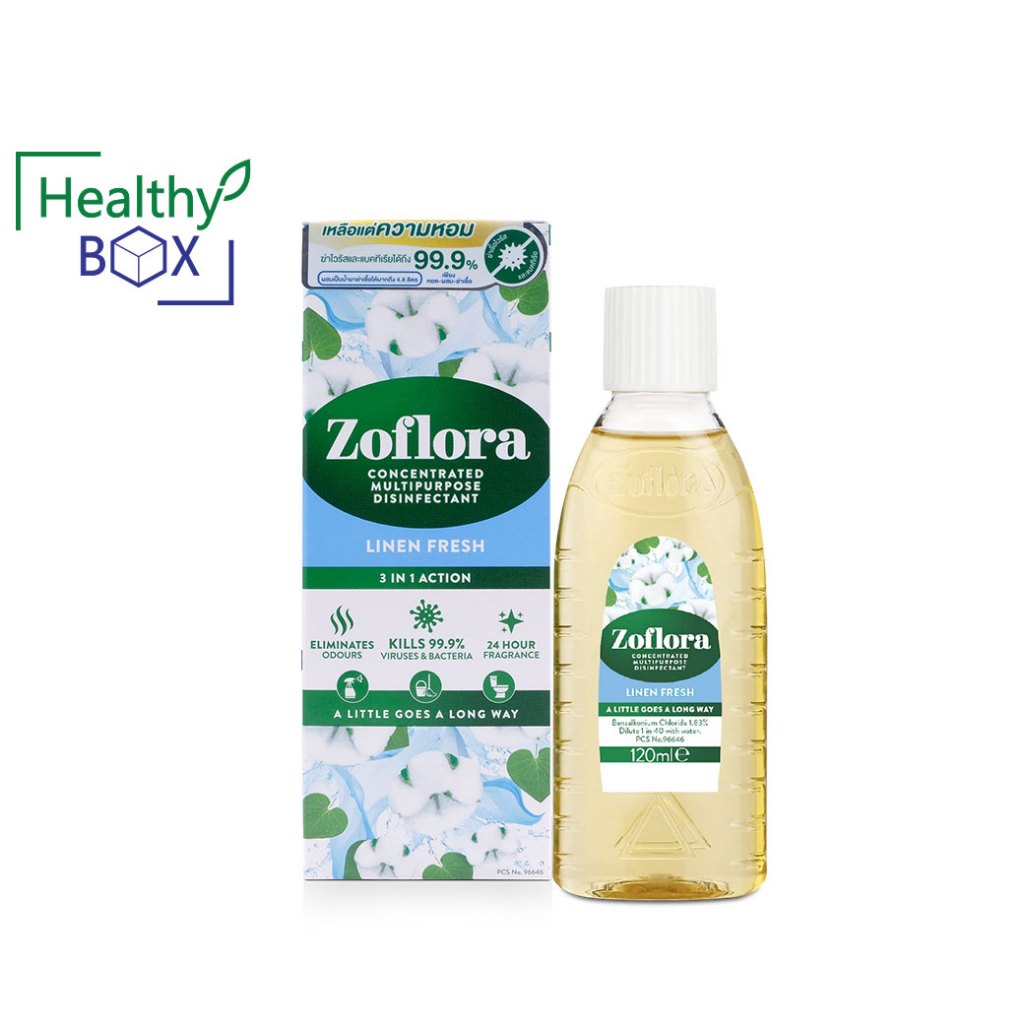 Zoflora Linen Fresh 120ml. โซฟลอรา ลินิน เฟรช น้ำยาฆ่าเชื้อโรคเข้มข้น (เครื่องมือแพทย์)