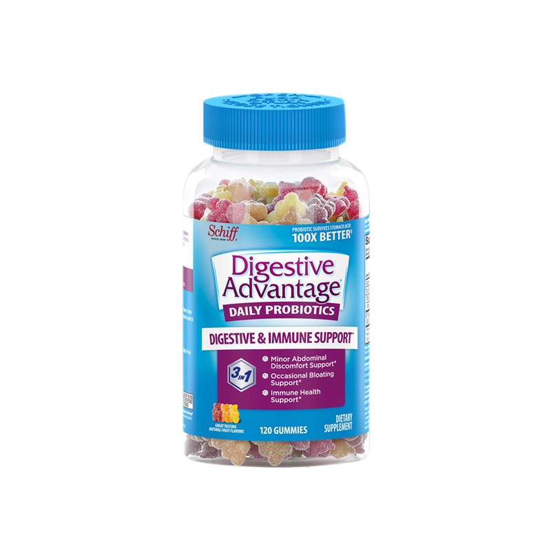 โพรไบโอติค รสผลไม้รวม Schiff Digestive Advantage Daily Probiotics 120 Gummies