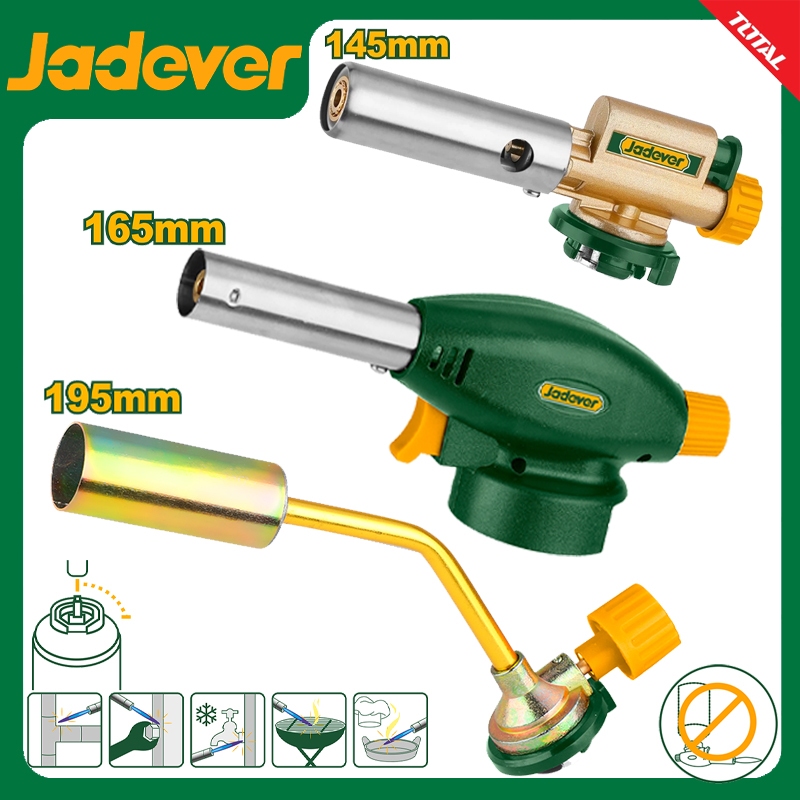 JADEVER หัวพ่นไฟ แก็สกระป๋อง ขนาด 145 mm รุ่น JDFG3603 / 165 mm JDFG1602 / 195 mm JDFG2602 / 145mm JDFG1604 ปืนพ่นไฟ