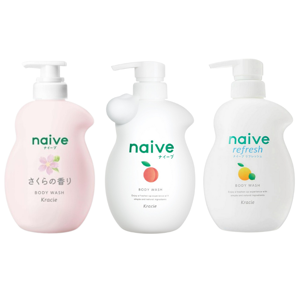 naive body wash 530ml สบู่เหลวอาบน้ำ 3 กลิ่น
