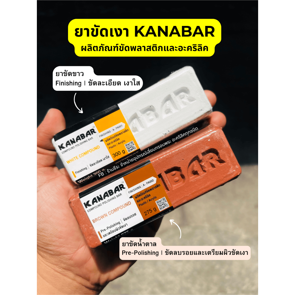 ยาขัดเงา KANABAR (ไขปลาวาฬ)ผลิตภัณฑ์ขัดพลาสติกและอะคริลิค