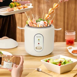 หม้อหุงข้าว มินิ1.2 ลิตร หม้อข้าวไฟฟ้า แบบพกพา ไม่ติดผิว Mini Rice Cooker หม้อหุงข้าวมัลติ