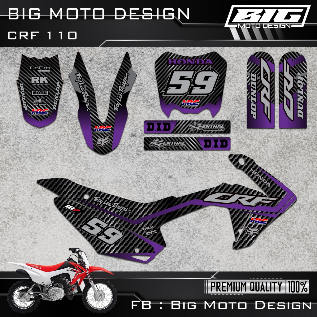 สติ๊กเกอร์ CRF 110 ลายแคปล่า เต็มคัน