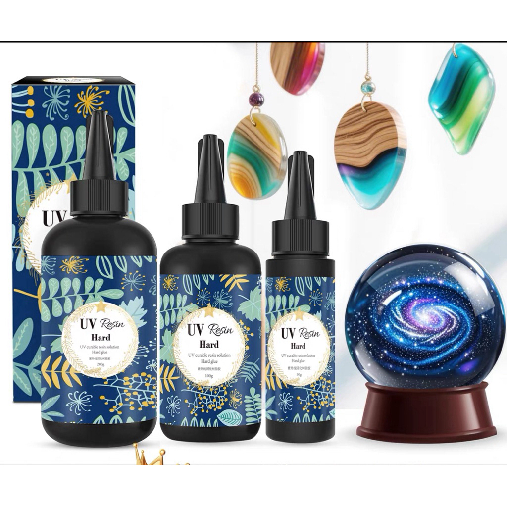 UV resin hard เรซิ่นสีใสอบแล้วเนื้อแข็ง 1 ขวด ขนาด 100 กรัม