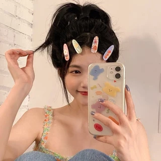 กิ๊บติดผมรูปปากเป็ดลายการ์ตูนน่ารัก กิ๊บติดผมรูปหัวใจเด็กผู้หญิง เครื่องประดับผมเด็กผู้หญิงน่ารัก