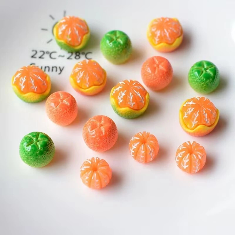 ่j749ส้มจิ๋วของเล่นผลไม้แพ็คละ 10 ชิ้น