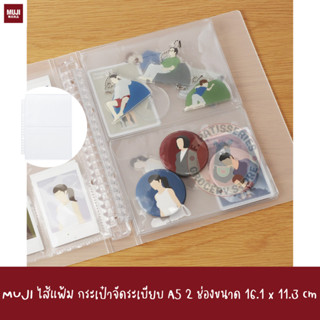 2024 MUJI ไส้แฟ้ม สำหรับใส่ card 3 ใบ ขนาด A5 card pockets l…