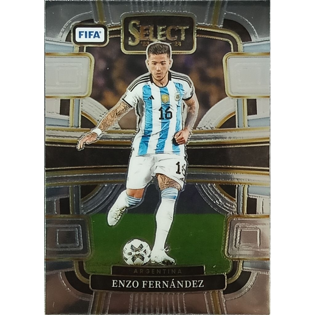 ENZO FERNANDEZ #74 prizm 2023-24 Panini Select FIFA Argentina