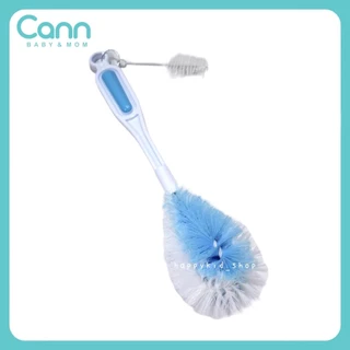 **แปรงหัวมะเฟือง** CANN baby&mom แปรงล้างขวดนม ด้ามตรงไนล่อนหนา พร้อมที่ล้างจุกนม