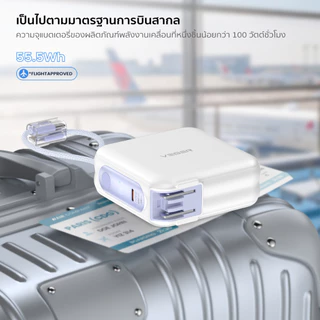 [โค้ดลด15% ส่งด่วน มีCCC] VEGER Powerbank รุ่น VPC15-02PD PRO 15000mAh PD20W QC3.0 มีสายในตัว Type-C,L-Cable ประกัน 2 ปี