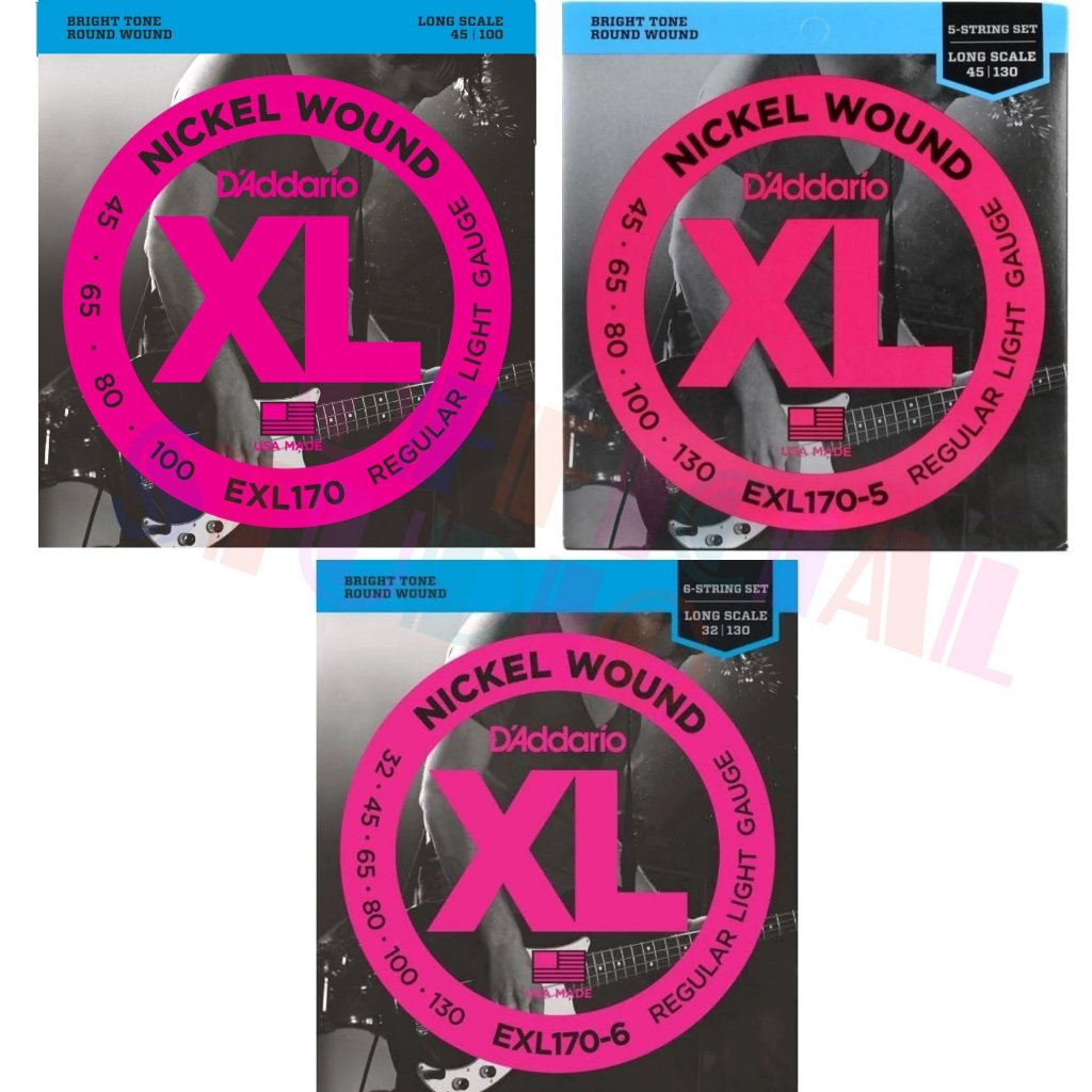 สายเบส D'addario ชุด 4/5/6 สาย｛ส่งเร็ว 🚀｝