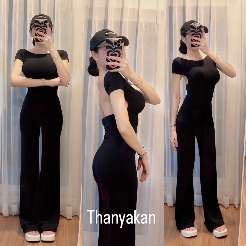 Set 2 ชิ้น ทรงผู้ดีมากกกแต่ติดแซ่บ แขนกุดเว้าหลัง ใส่แล้วเก็บทรงหุ่นดีขายาวมากค่ะซิสแนะนำ สูงใส่ได้