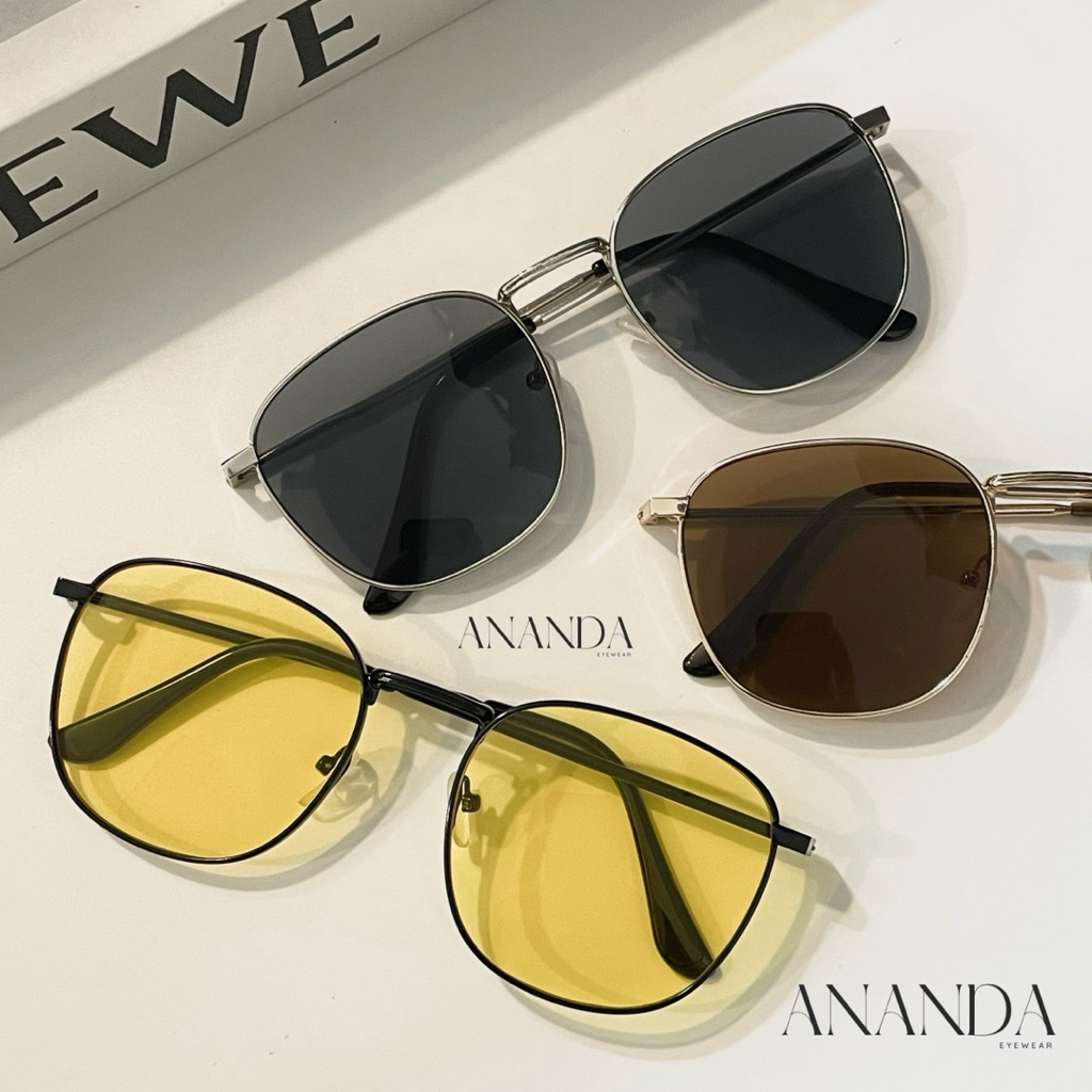 (G09) : Sunglasses UV400 ทรงเหลี่ยม ใส่ได้ทั้งชายเเละหญิง