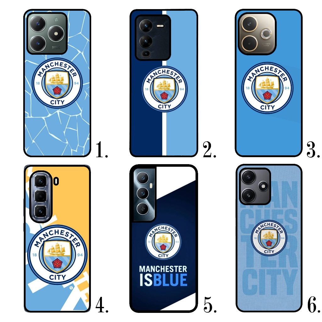 พร้อมส่ง เคสลาย Manchester city  มีเคสทุกรุ่น เคลือบเงา กันน้ำ