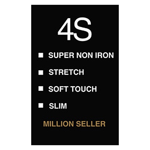 SUIT SELECT 4S Non-iron Shirt (Blue)  เสื้อเชิ้ตสีฟ้าลายทาง ซักเครื่องได้ ไม่ต้องรีด รุ่น 4STRBL-2504 - รูปที่ 3