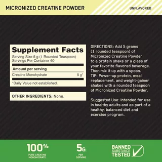 Optimum Nutrition Micronized Creatine 300g