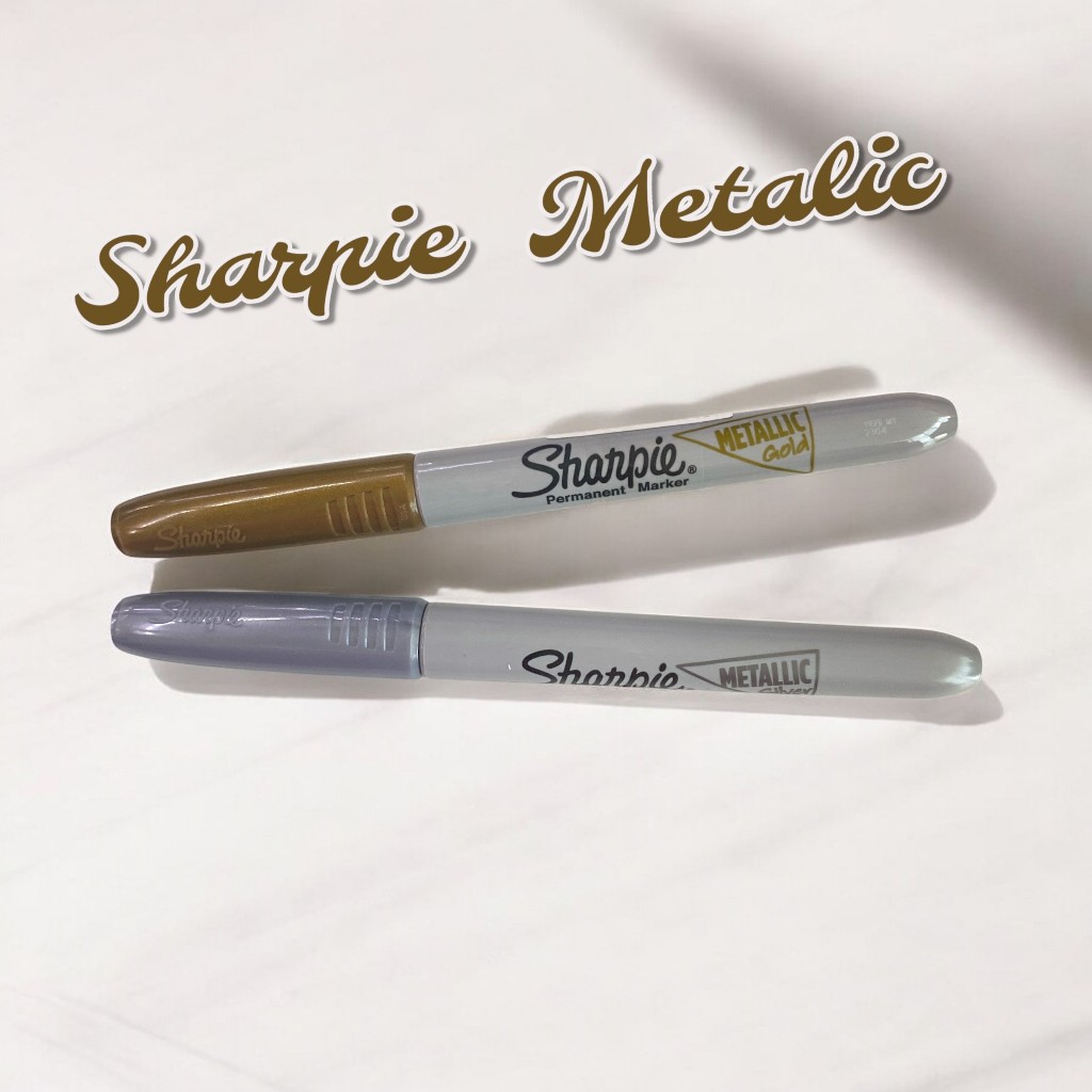 [แท้ 💯%] Sharpie Metallic ปากกาเมจิกหัวกลม สีทอง/เงิน 🖊 เขียนได้ทุกพื้นผิว แห้งไว