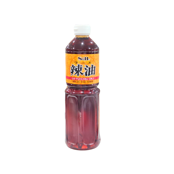 S&B LA YU (CHILI OIL) เอสแอนด์บี น้ำมันพริกลายู ชิลลี่ออยล์  ขนาด 979 มล.