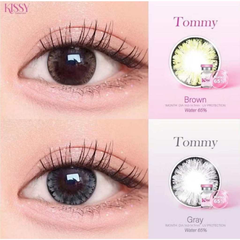 คอนแทคเลนส์ Tommy (Kissy) มีทั้งค่าสายตาและสายตาปกติ แถมฟรีตลับทุกคู่ [ของแท้มีใบรับรอง]