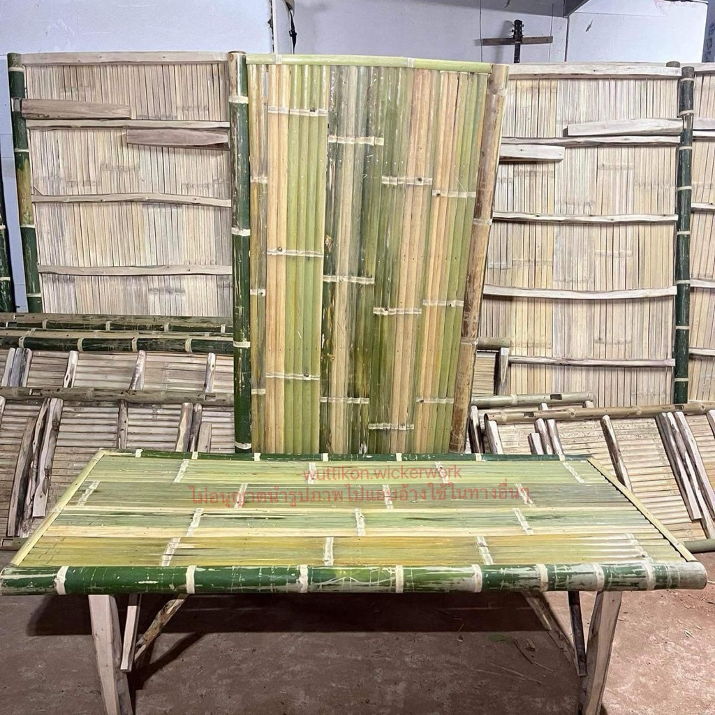 แคร่ไม้ไผ่ เตียงไม้ไผ่ไม้ยูคา มีตะปูแถมให้ (สั่งได้1ชิ้นต่อ1ออเดอร์)วิธีประกอบตามวิดีโอได้ในรูปภาพ