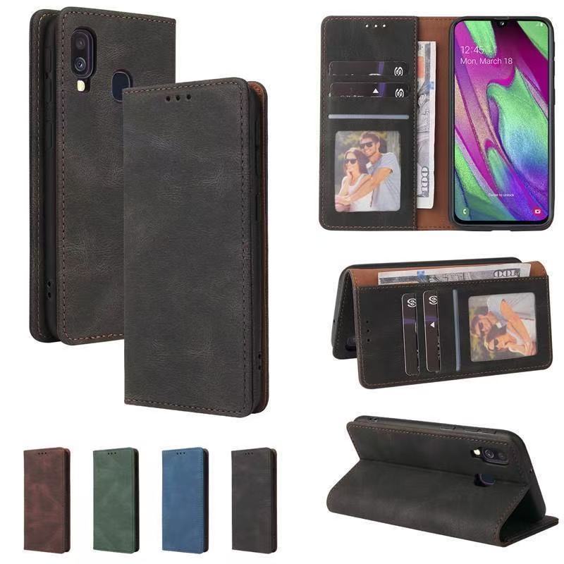 เคสฝาพับหนัง สำหรับ Samsung A10 A20 A30 A50 A10S A20S A30S A50S A22 M32 A8plus J8 A6plus J2prime J4plus J6plus