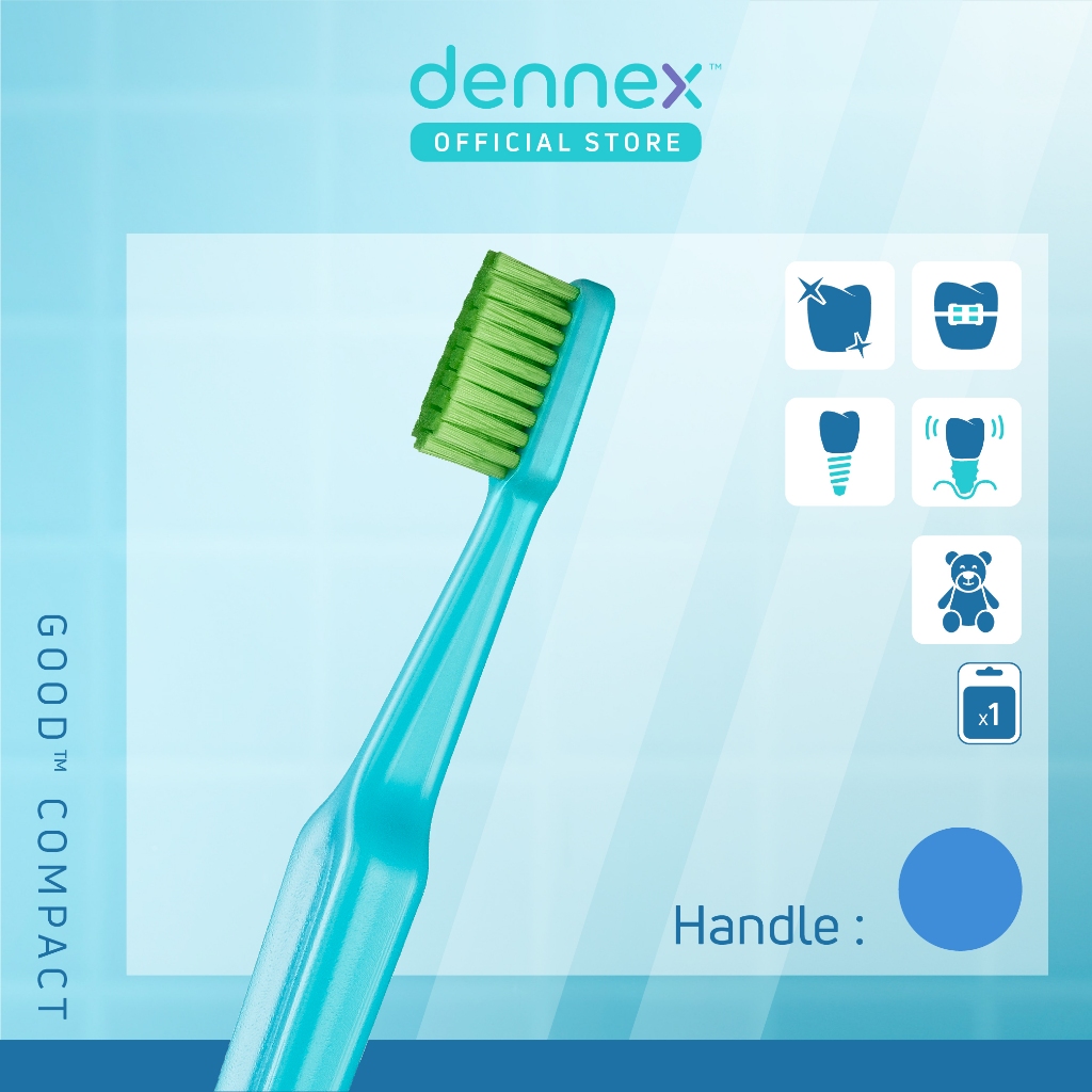 แปรงสีฟันหัวเล็ก TePe GOOD Compact 1 ด้าม คละสี (ซองพลาสติก)  By Dennex - รูปที่ 2