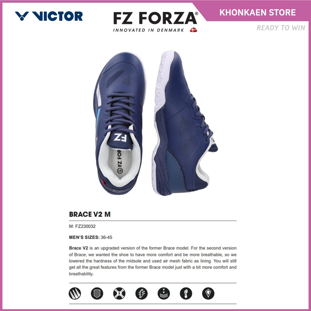 FZ FORZA รองเท้ากีฬาแบดมินตัน รุ่น BRACE V2 (Khonkaen Store)
