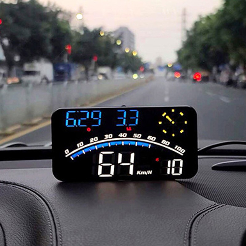 ไมล์รถยนต์ G10 GPs รถยนต์หัวขึ้นแสดง USB รถ HUD นิ้ว ไมล์ดิจิตอล แสดงความเร็วรถ บอกกิโล สำหรับรถบรรท