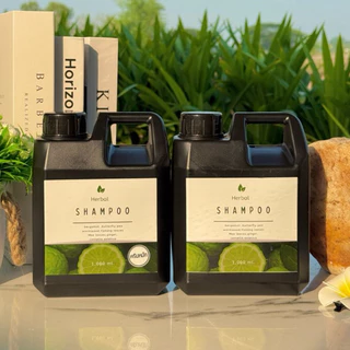 เซ็ตคู่ แชมพู+ครีมหมัก สมุนไพรสด ขนาด 1,000 ml แถมฟรีขวดบีบ