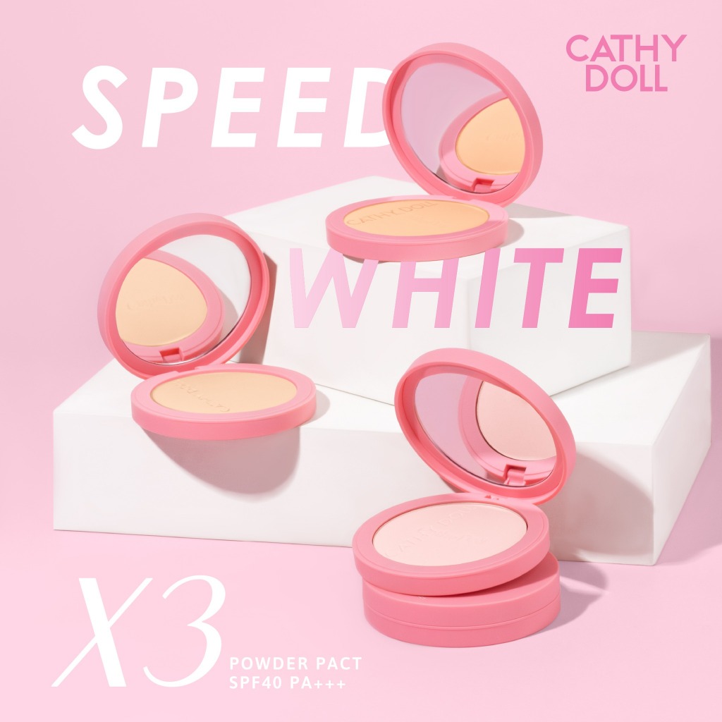 Cathy Doll ซีซีสปีดไวท์เอ็กซ์3พาวเดอร์แพ็ค เอสพีเอฟ40 พีเอ+++ มี 2 ขนาด 4.5gและ12g