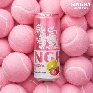 [ส่งในกทม.และปริมณฑล อยุธยา เชียงใหม่ ลำพูน] สิงห์เลมอนโซดา รสพิงก์ 330ml จำนวน 24 กระป๋อง