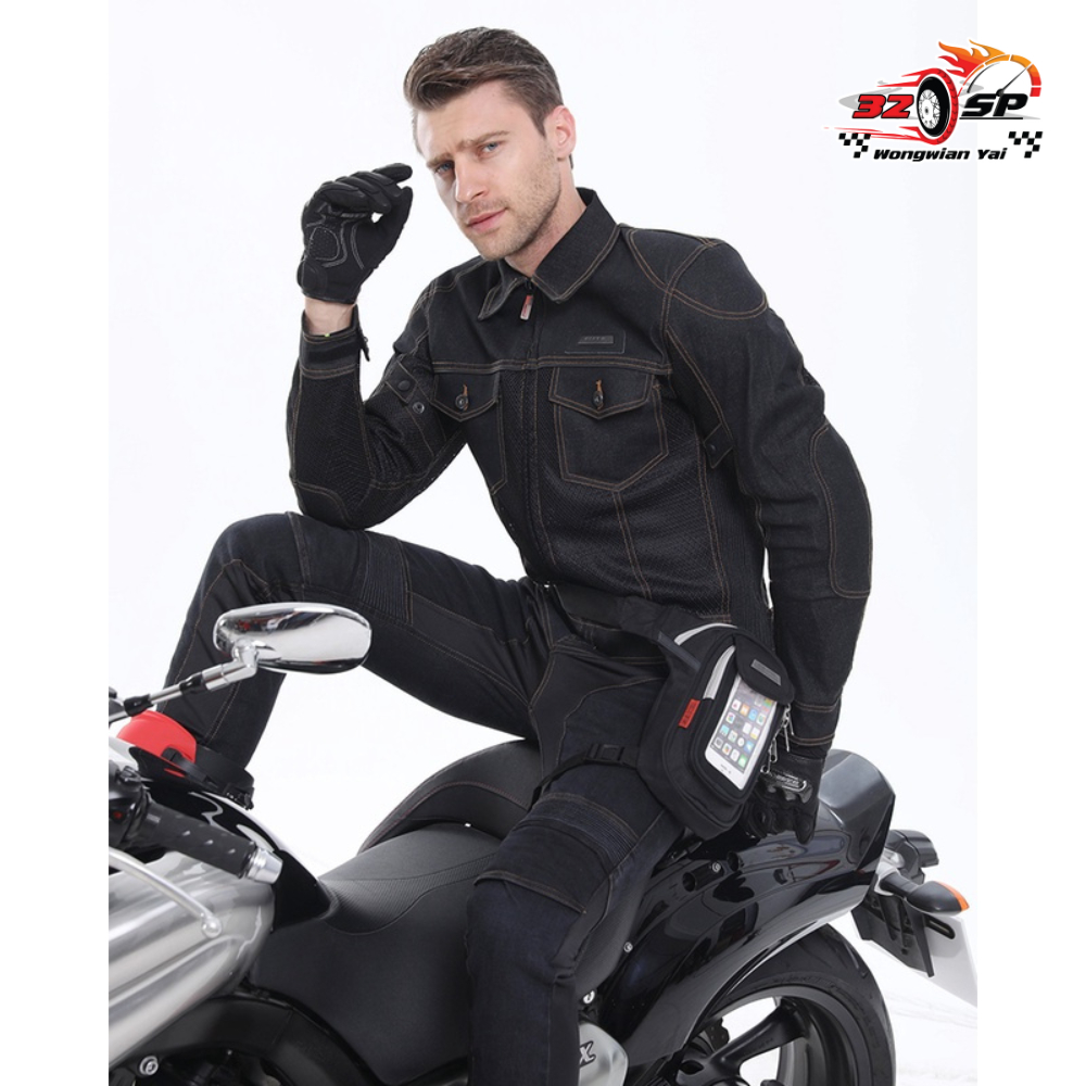 เสื้อการ์ด BENKIA JC-34 ยีนส์ดำ !! ส่งไว!!