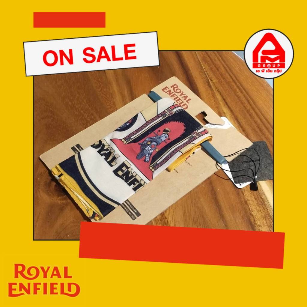 ผ้าบัฟ แท้ Royal Enfield (HEADGEAR MUSTARD) กันฝุ่น หมวกโม่งกันแดด ผ้าซับเหงื่อ