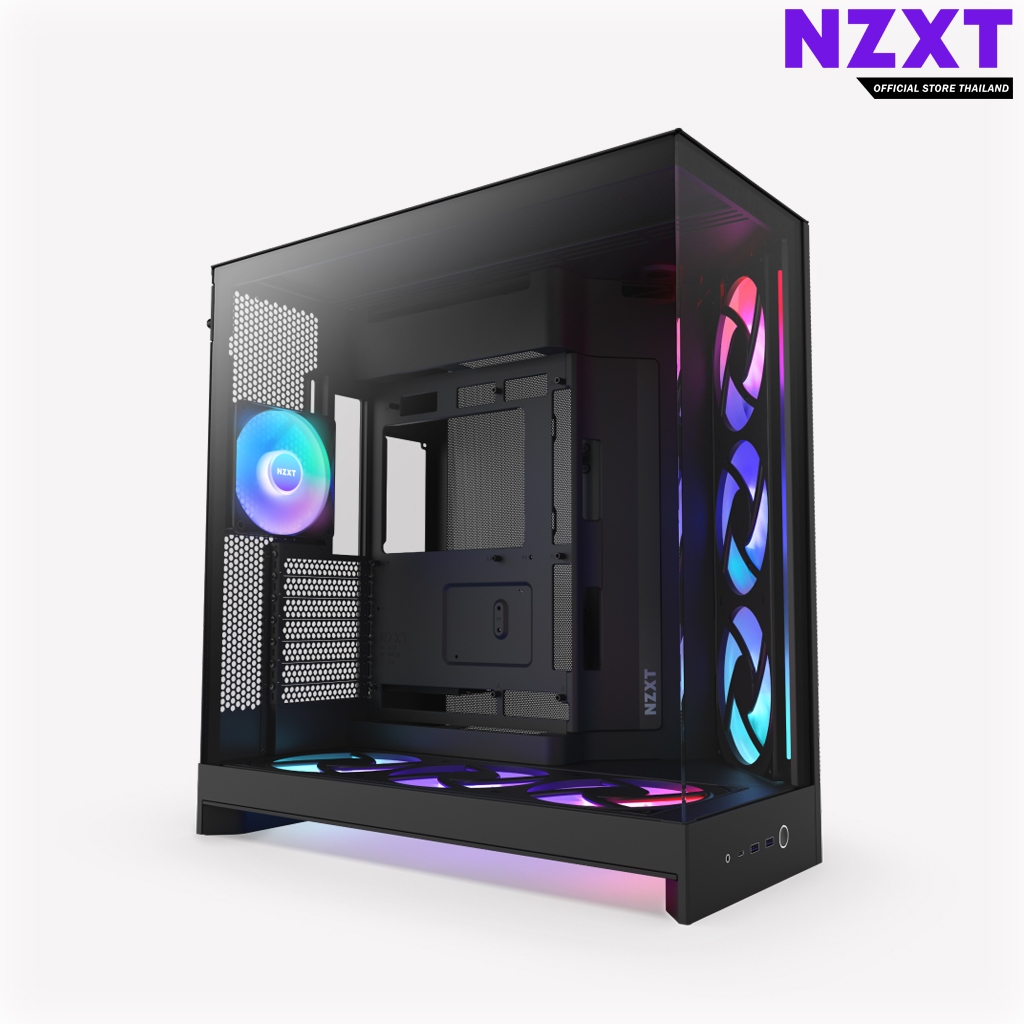 CASE NZXT H9 FLOW RGB PLUS [2025] BLACK : CM-H92FB-P1