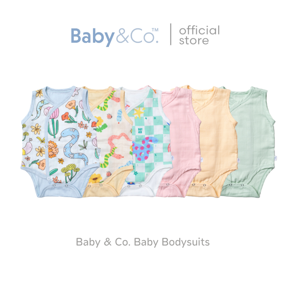 Baby and Co. Baby Bodysuit ชุดบอดี้สูทแขนกุด